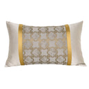 DecorBites™ Gold Quatrefoil Geometric Jacquard Pillow Cover - Luxury Home Decor