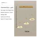 Modern gold led rings ceiling chandelier for living room