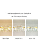 DecorBites™ Gold Full Spectrum Crystal Chandelier for Living, Dining & Bedroom