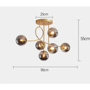 DecorBites™ Glass Ball LED Ceiling Chandelier - Modern Nordic Pendant Light for Living Room