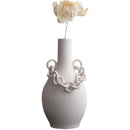 DecorBites™ Geometric Chain Porcelain Vase - Stylish Room Decor & Flower Vase