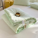 DecorBites™ Cotton Summer Quilt with Soybean Fiber Filling - Thin Comforter for All Seasons