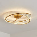 DecorBites™ Crystal Rings LED Ceiling Light: Modern Dimmable Gold Lustre for Indoor Home Decor