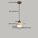 DecorBites™ LED Gourd Pendant Light Fixture with Yellow Travertine and White Glass