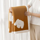 DecorBites™ Cozy Flannel Blanket for Home Office - Double-Sided Knitted Sofa Cover & Quilt