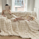 DecorBites™ Deluxe Faux Rabbit Fur Bedding Set: Soft Velvet, Plush Warmth for Winter