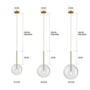 DecorBites™ Clear Glass Ball Pendant Chandelier for Dining Room Bedroom Decor Lighting