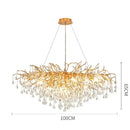 DecorBites™ Gold Chandelier Glass Pendant Lamp for Home Decor - Modern Luxury Lighting