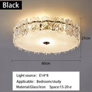 DecorBites™ Crystal Glass Maple Leaf Ceiling Chandelier for Modern Luxury Minimalist Living Room