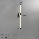 DecorBites™ Acrylic Line LED Wall Lights Dimming Gold Black Metal for Living Room Bedroom