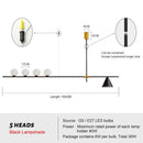 DecorBites™ Glass Chandelier Pendant Light for Dining Room Kitchen Fixtures