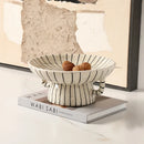DecorBites™ Geometric Line Ceramic Vase Flowerpot Tray Home Decor Accessory