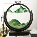 3D Moving Sand Art Painting Hourglass Round Handmade Glass Deep Sea Sandscape Quicksand Craft Sandglass Home Decoration Gifts