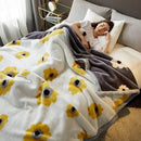 DecorBites™ Cozy Flocked Raschel Blanket | Soft & Warm Double-Sided Winter Bedding