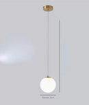 DecorBites™ Glass Ball Dual Head Pendant Light for Bedroom, Modern LED Chandeliers