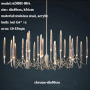 DecorBites™ Crystal Branch Chandelier: Nordic LED Pendant Light for Home Décor & Wedding Lighting