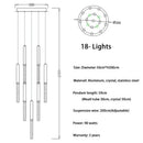 DecorBites™ Crystal LED Chandelier: Stylish Lighting for Staircase & Living Room