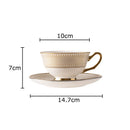 DecorBites™ Gold Ceramic Tea Set for Dining Table, Coffee Mug, Teapot, Afternoon Tea & Beverage Container