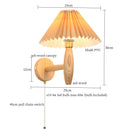 DecorBites™ Cream PVC LED Wall Lamps Japanese Walnut Wood Applique Murale