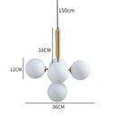 DecorBites™ Golden Glass Balls Chandelier Ceiling Light for Elegant Home Decor