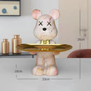 DecorBites™ Graffiti Bear Figurine: Modern Home Decor Statue for Keys Storage Shelf