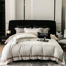 DecorBites™ Brocade Satin Jacquard Luxury Cotton Bedding Set - Duvet Cover, Sheet, Pillowcases