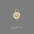 DecorBites™ Gold Metal Crystal Pendant Light for Bedroom Dining Room Aisle Corridor