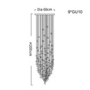 DecorBites™ Crystal LED Chandelier: Luxury Staircase & Hallway Lighting Fixture