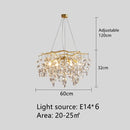DecorBites™ Crystal Branch Pendant Chandelier for Indoor Decoration Luminaria Fixtures