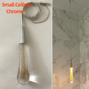 DecorBites™ Crystal Glass LED Pendant Tear Drop Light Chandelier