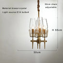 DecorBites™ Dimmable Crystal Glass Brass Wall Light for Bedroom and Bath