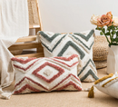 DecorBites™ Geometric Embroidery Boho Cushion Cover Sofa Decorative Pillowcase Canvas Cotton
