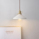 DecorBites™ Japanese Ceramic Brass Bedside Chandelier for Bedroom Bay Window Bar Lighting