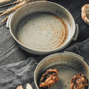 DecorBites™ Handmade Ceramic Sushi Plate with Handle - Retro Japanese Fruit Plate