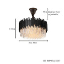 DecorBites™ Gold K9 Crystal Ceiling Chandelier, Dimmable Luxury Living Room Bedroom Lighting