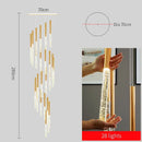 DecorBites™ Crystal Staircase Chandelier - Modern Gold LED Lighting for Living Room