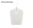 Woven white acrylic kabuki floor lamp for living room