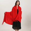 DecorBites™ Knitted Diamond Blanket: Versatile Solid Shawl for Home, Office, Travel