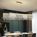 DecorBites™ Crystal Waterfall Chandelier for Foyer Dining Room Hotel Home Decor