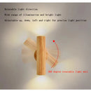 DecorBites™ LED Wood Wall Lamp: Nordic Style Walnut Sconce for Bedroom, Study, and Living Room