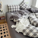 DecorBites™ Japanese Style Cotton Printed 4Pcs Bedding Set with Double-Sided Design