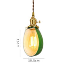 DecorBites™ Green Glass LED Pendant Light for Home, Restaurant, Bar, and Loft Style Decor.