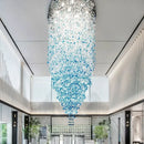 DecorBites™ Crystal LED Chandelier: Modern Luxury Staircase Pendant Light for Hallway & Lobby