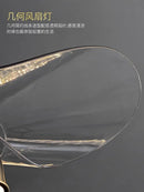DecorBites™ Crystal LED Fan Light: 50W Remote Reversible Blade, Quiet, Timed, Invisible Design