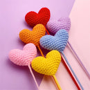 DecorBites™ Heart-Shaped Crochet Flower Bouquet - Handmade Wedding Home Decor & Family Gift