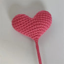 DecorBites™ Heart-Shaped Crochet Flower Bouquet - Handmade Wedding Home Decor & Family Gift