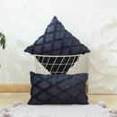 DecorBites™ Diamond Solid Embroidery Cushion Cover - Modern Home Decor