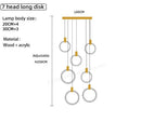 DecorBites™ LED Wooden Staircase Chandelier Ceiling Lights - Modern Hanging Pendant Lamps