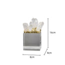 DecorBites™ Crystal Stone Marble Ornament | Clear Natural Decorative Figurines for Home Decor