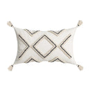 DecorBites™ Geometric Embroidery Cushion Cover with Tassel, Home Decor Pillowcase, Various Sizes